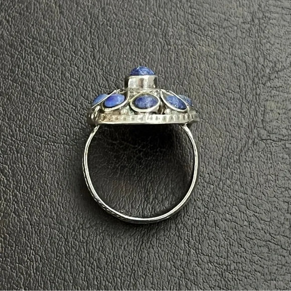 Vintage sterling silver and sodalite dome ring - Picture 6 of 9